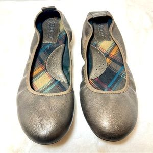 Born Women’s Leather Ballet Flats, Metallic Bronze, Size 7 1/2